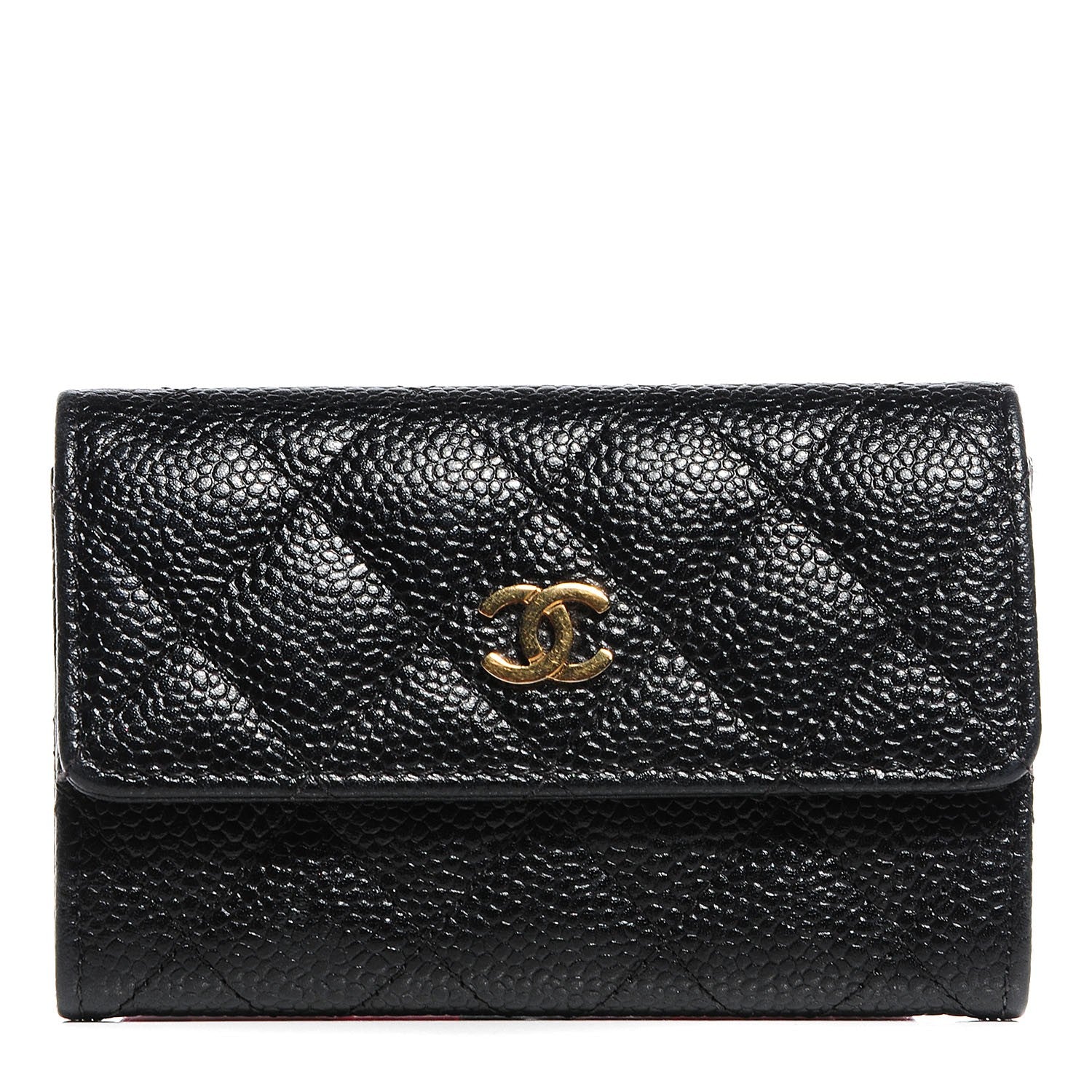 Chanel Caviar Quilted Flap Card Holder Black 1 of 8