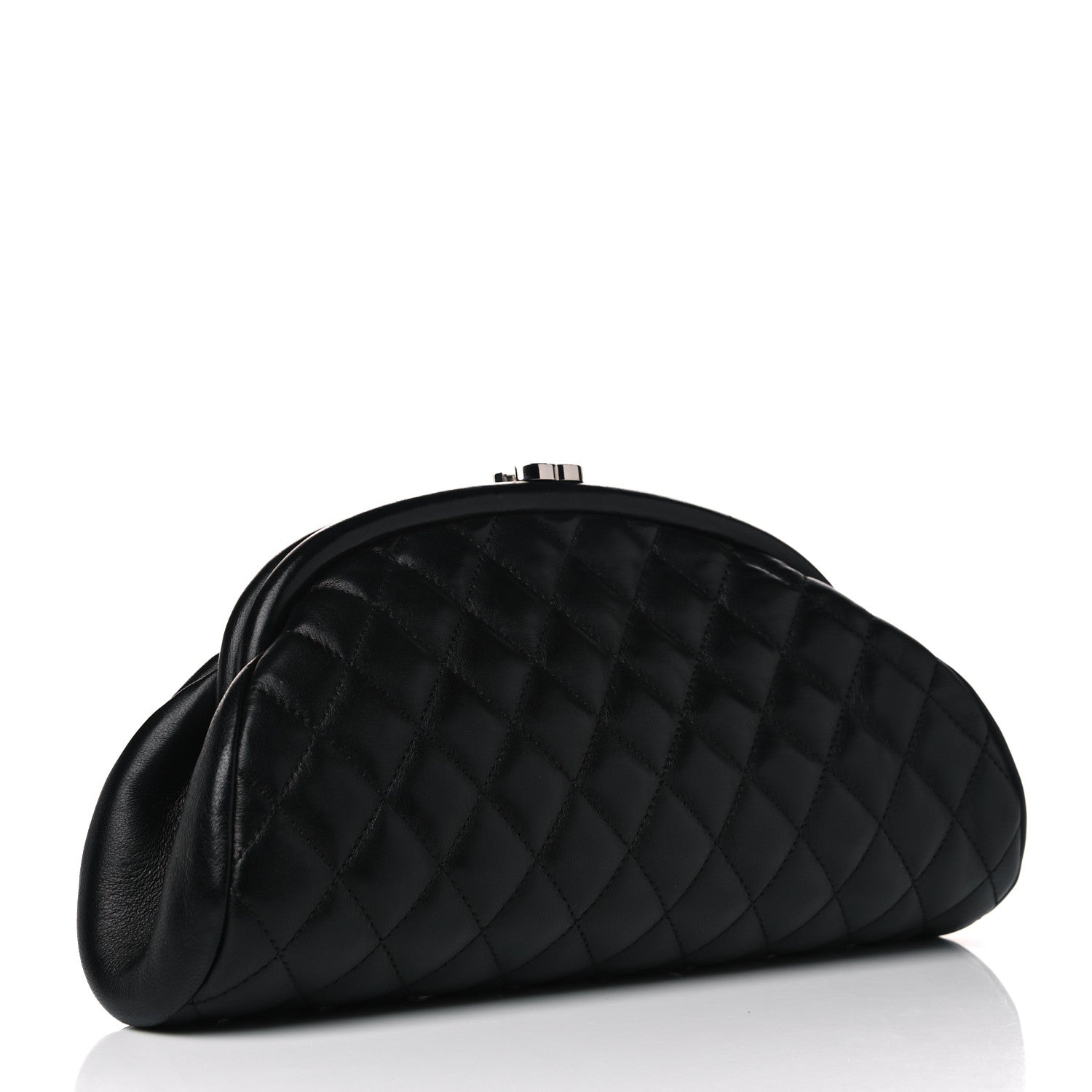 Chanel Lambskin Quilted Timeless Clutch Black 3 of 14