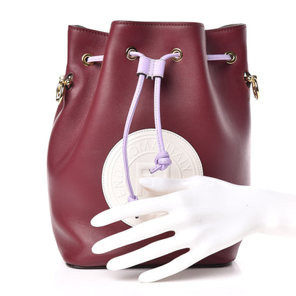 Fendi Vitello Grace Century F is Fendi Stamp Patch Bi-Color Grande Mon Tresor Bucket Bag Barolo Proven Ice 2 of 10