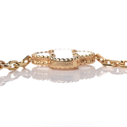 Van Cleef & Arpels 18K Yellow Gold Mother of Pearl 5 Motifs Vintage Alhambra Bracelet 4 of 6