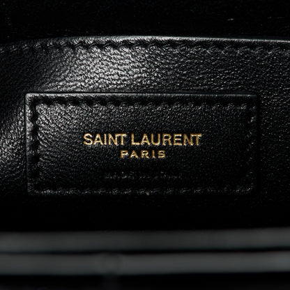 Saint Laurent SAINT LAURENT Patent Matelasse Monogram Large Vicky Chain Bag Black 7 of 16