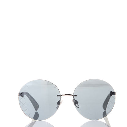 Chanel Metal Rimless Round Sunglasses 4216 Silver 2 of 9