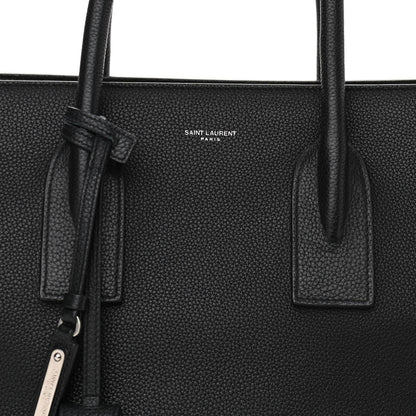 Saint Laurent Grained Calfskin Medium Souple Sac De Jour Black 8 of 12