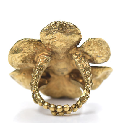 Gucci Metal Flower Ring 6 Aged Gold 4 of 6