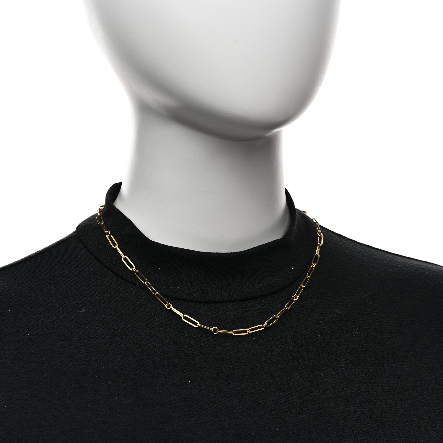 Roberto Coin 18K Yellow Gold Paper Clip Link Necklace 2 of 4