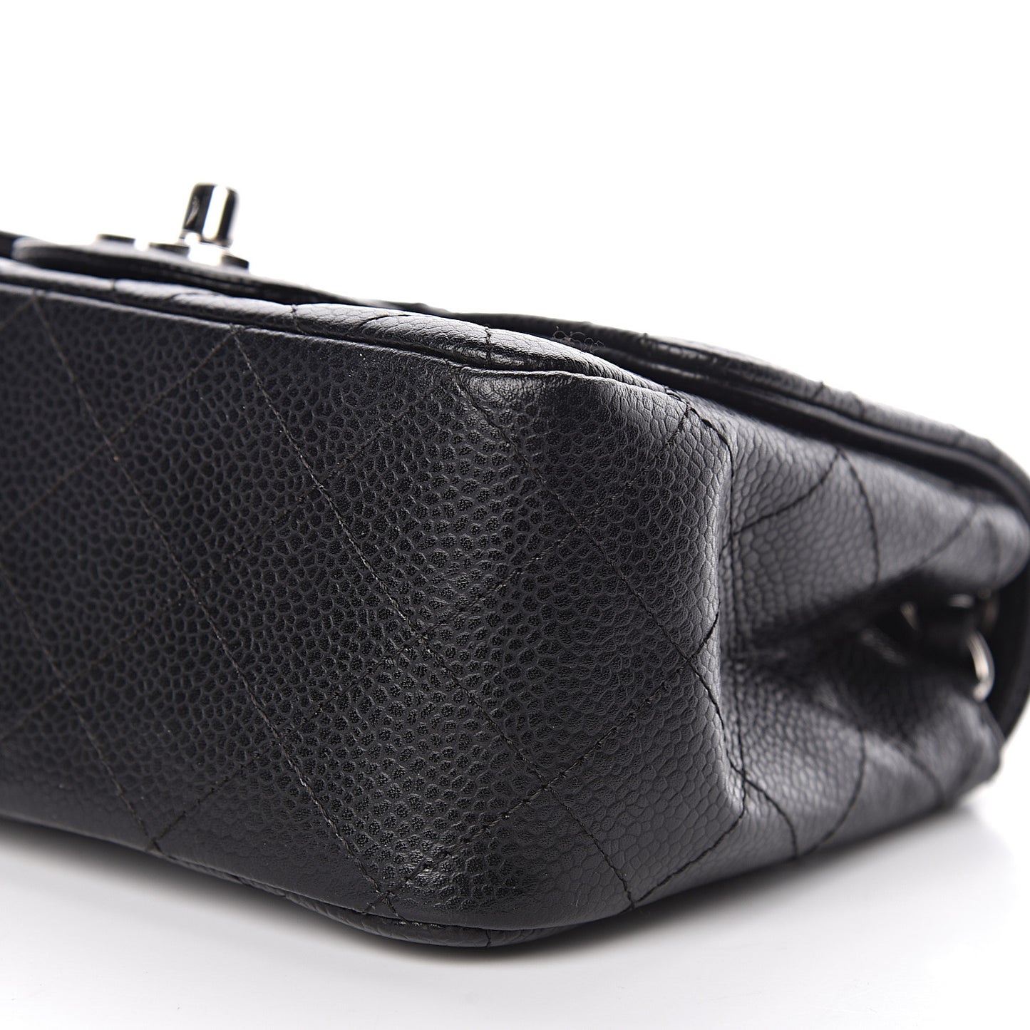 Caviar Quilted Mini Square Flap Black