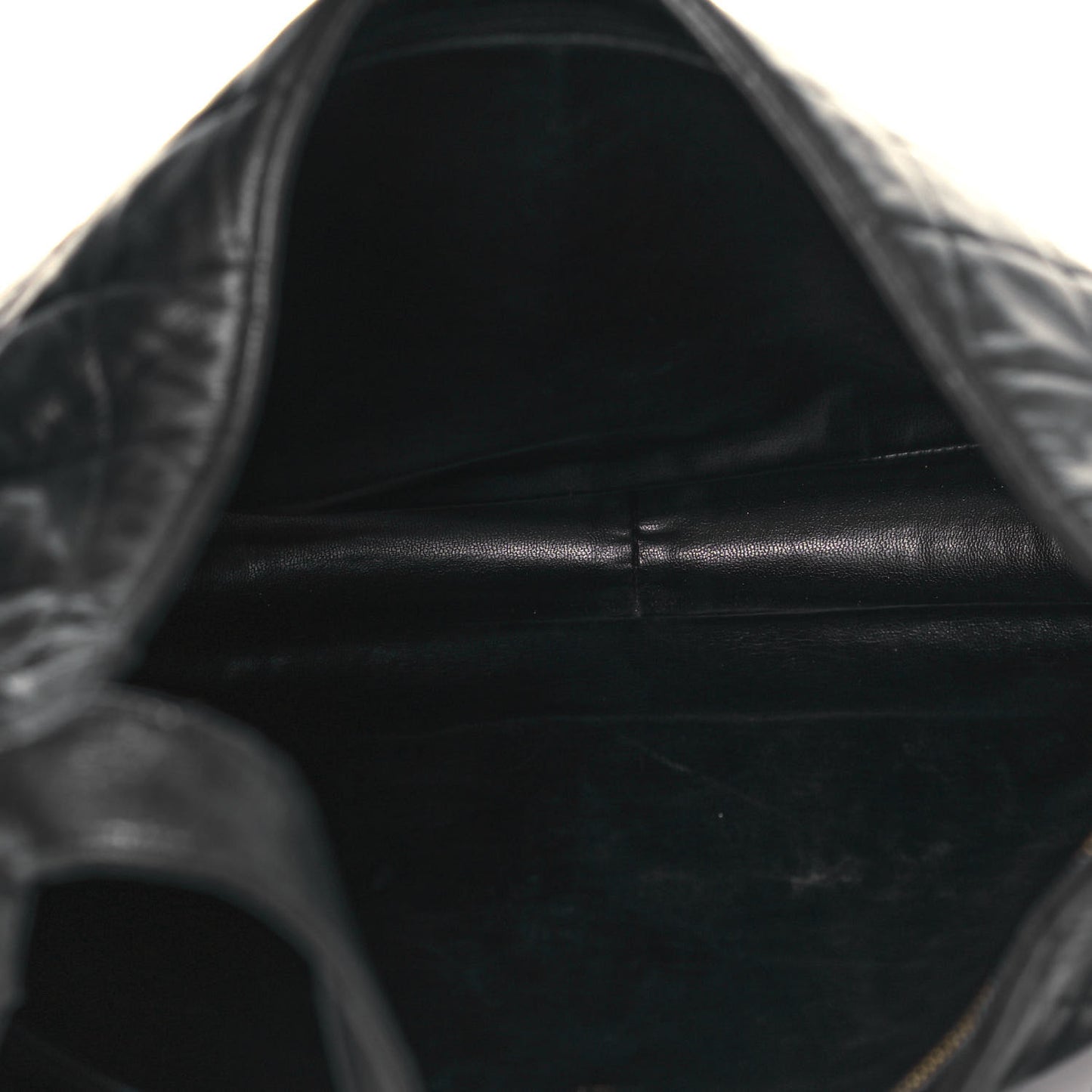 Lambskin Quilted Hobo Black