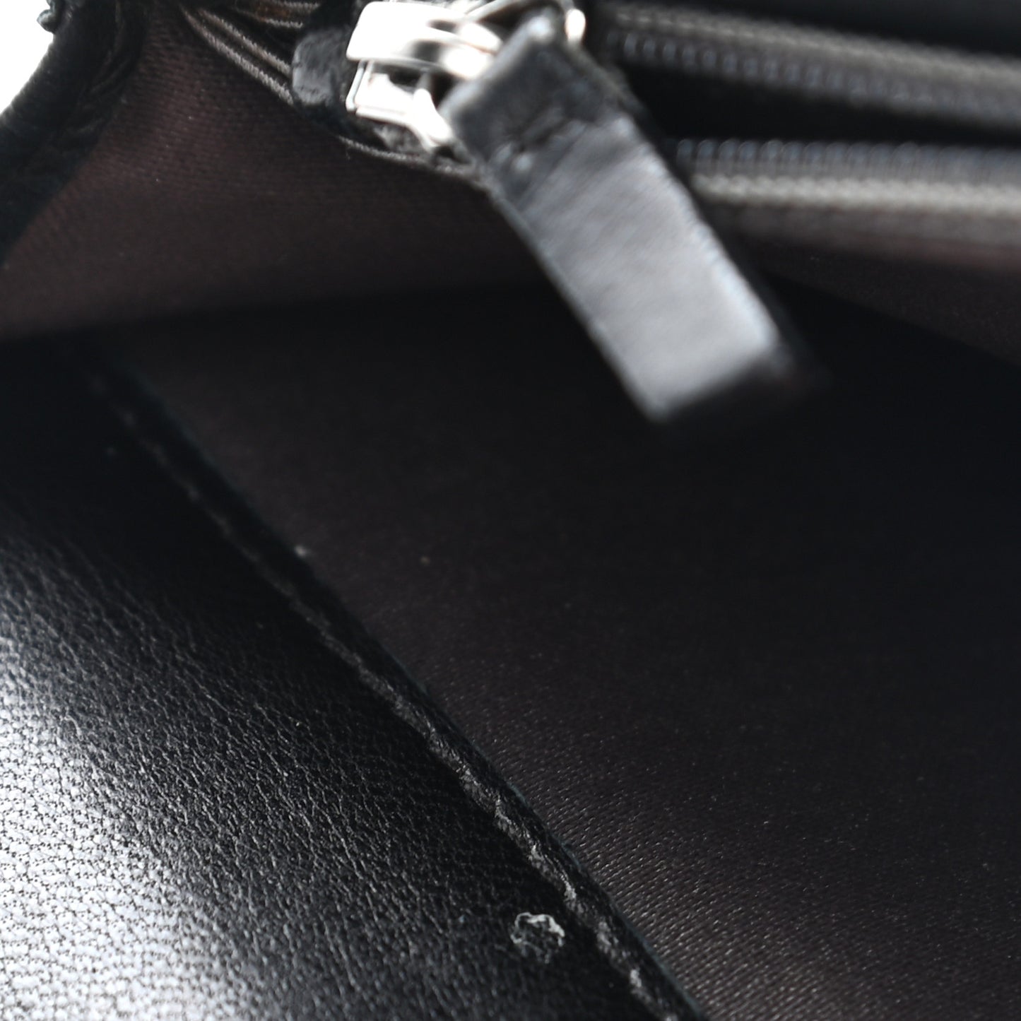 Lambskin Camellia Embossed Yen Wallet Black