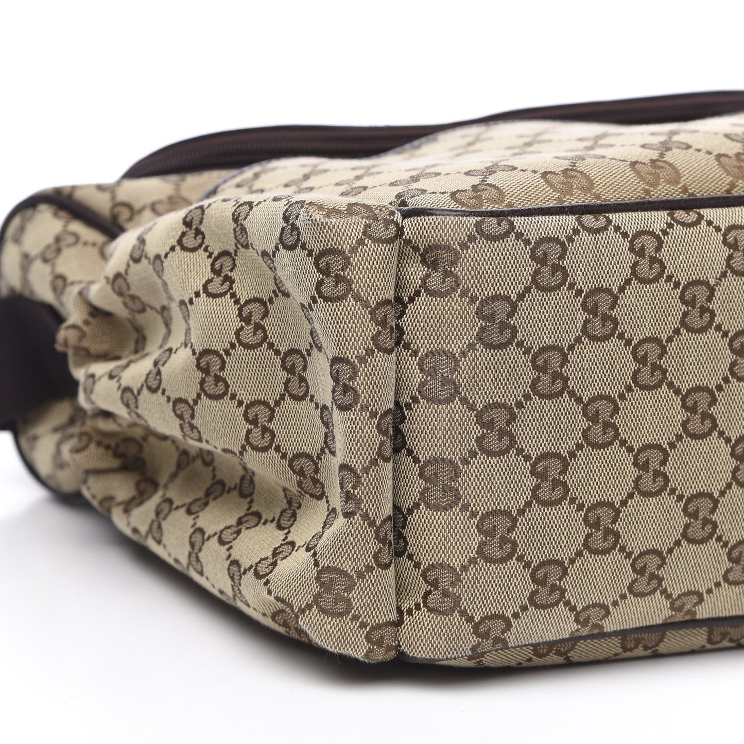 Monogram Natural Pigskin Large Diaper Bag Beige Ebony Cocoa Dark Chocolate