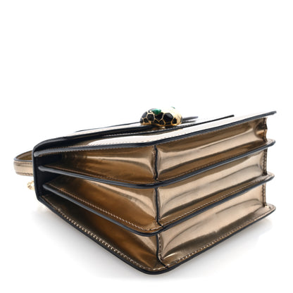 Bulgari Metallic Calfskin Serpenti Forever Top Handle Bronze 4 of 9