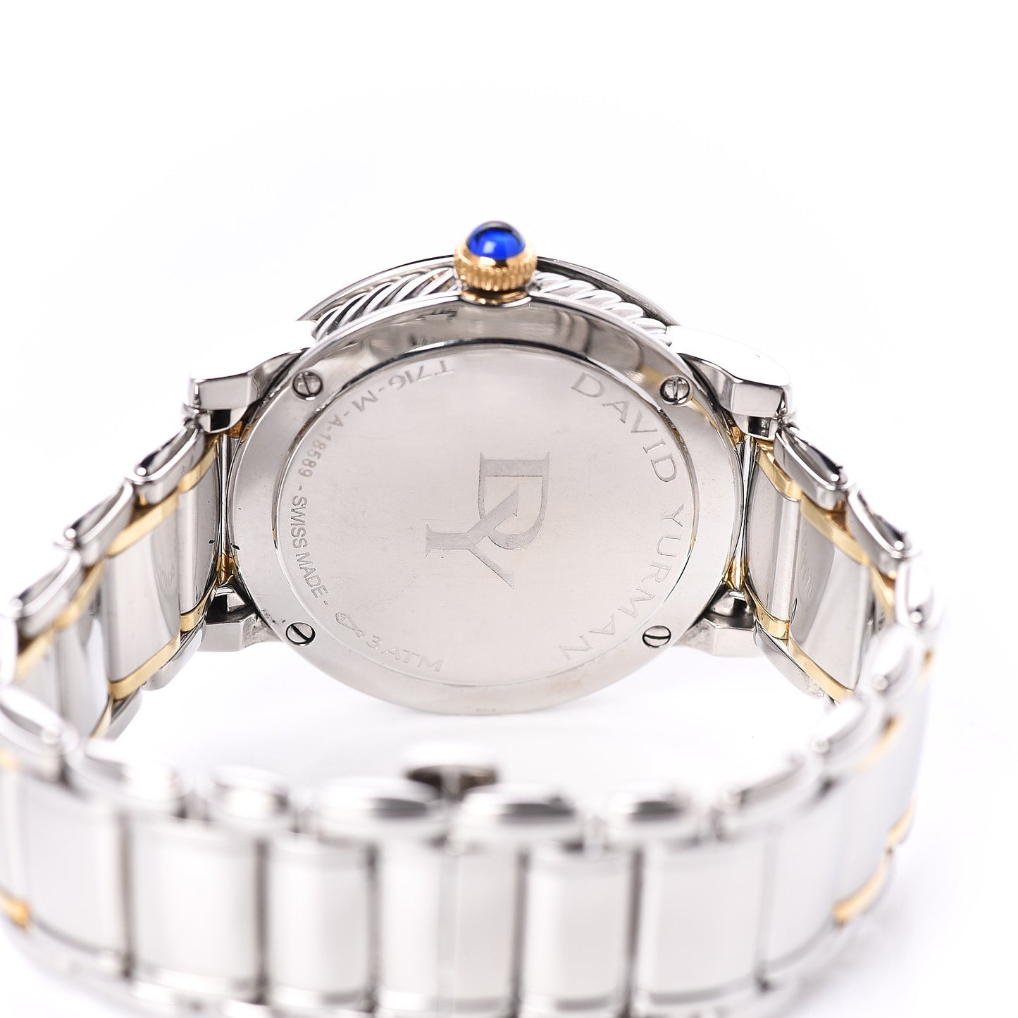 Stainless Steel 18K Yellow Gold Diamond Mother of Pearl 30mm Classic Quartz Watch