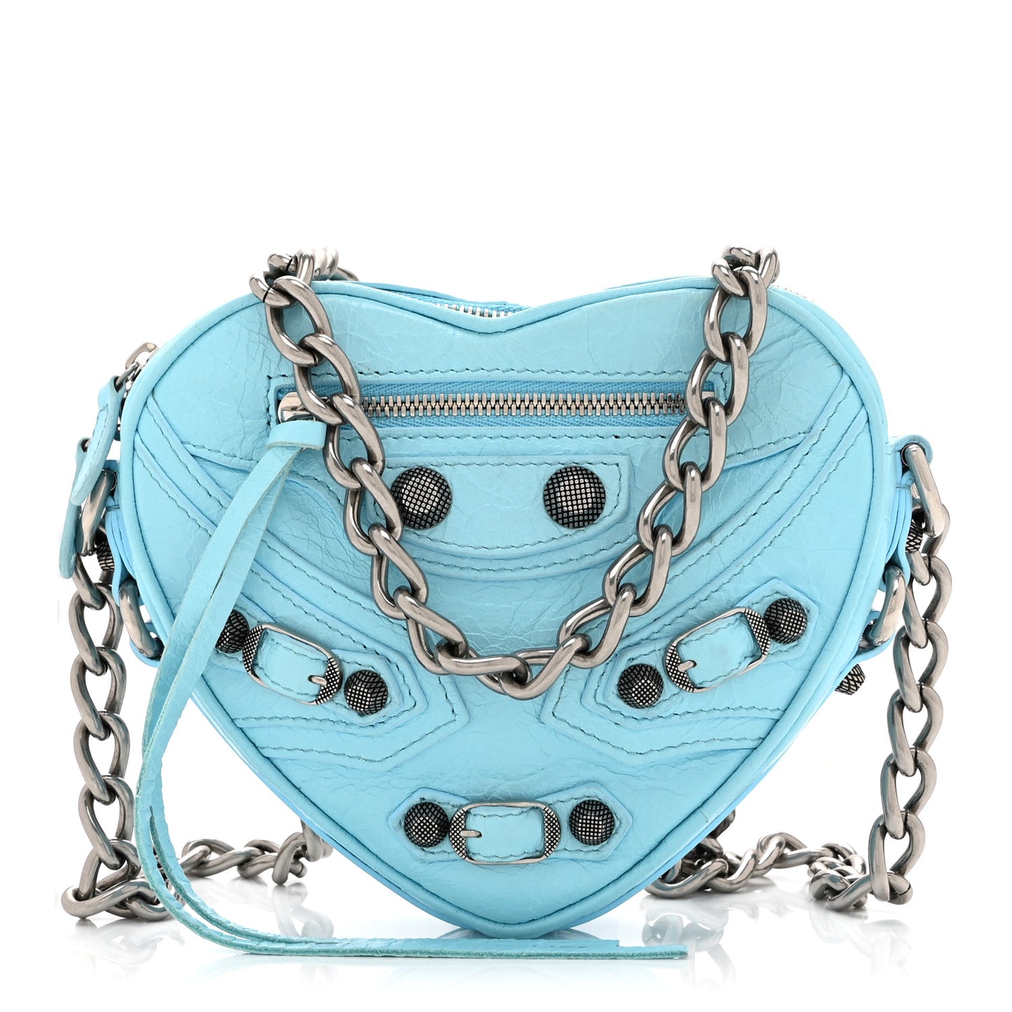 Agneau Arena Mini Le Cagole Heart Bag Blue
