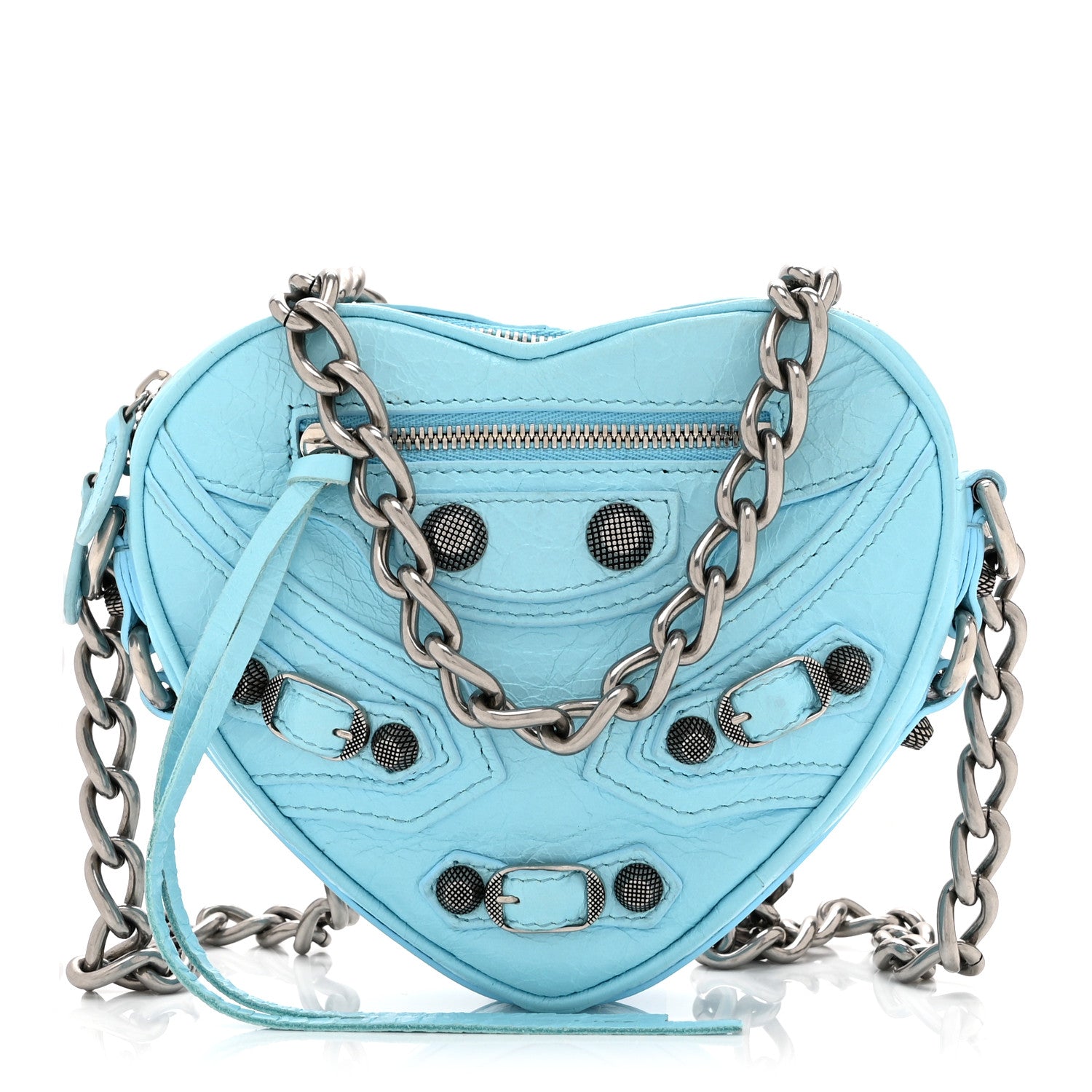 Balenciaga Agneau Arena Mini Le Cagole Heart Bag Blue 1 of 10