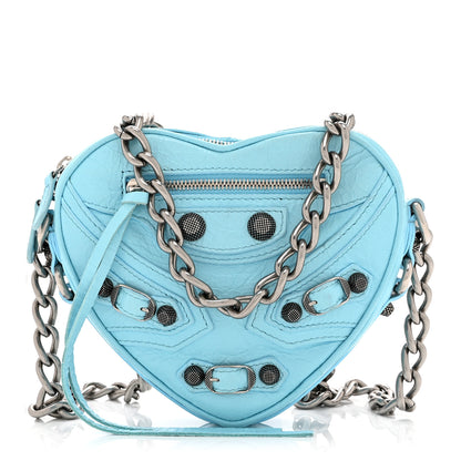 Balenciaga Agneau Arena Mini Le Cagole Heart Bag Blue 1 of 10