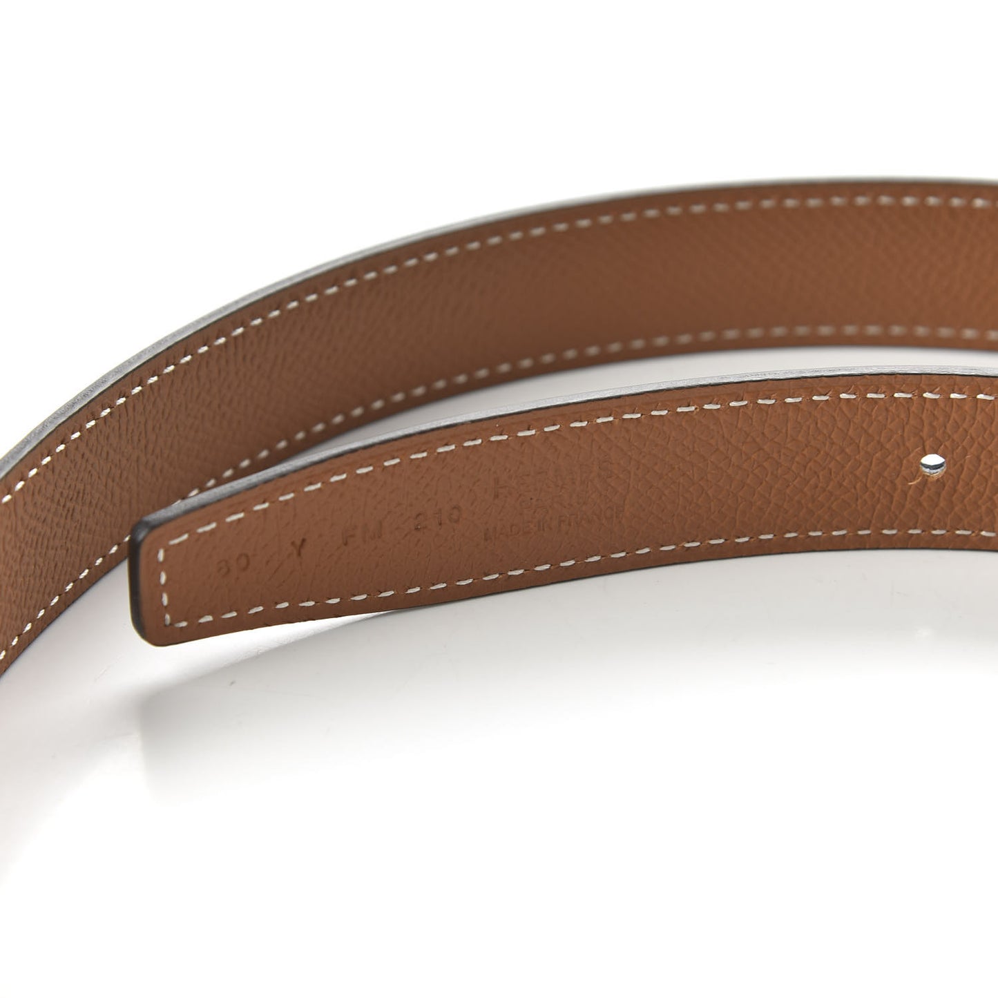 Box Epsom 24mm Mini H Belt 80 Black Gold