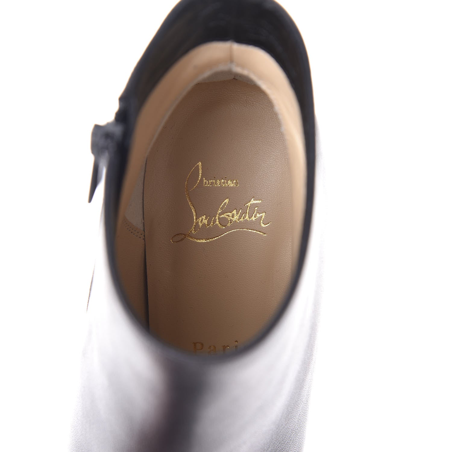 Christian Louboutin Calfskin Bas Relief Pietra 85 Ankle Boots 37.5 Black 5 of 7