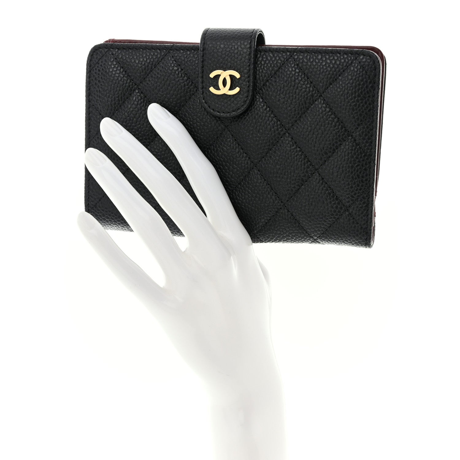 Chanel Caviar Quilted Zipped Pocket Wallet Black 2 of 10