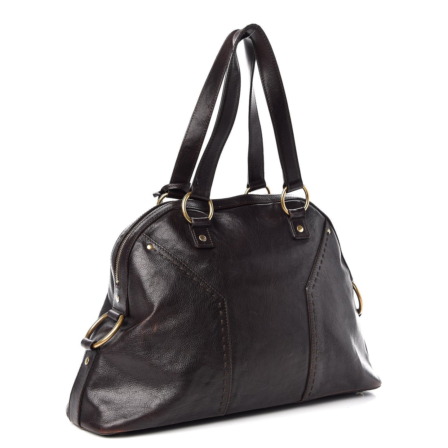 Calfskin Large Muse Dark Brown