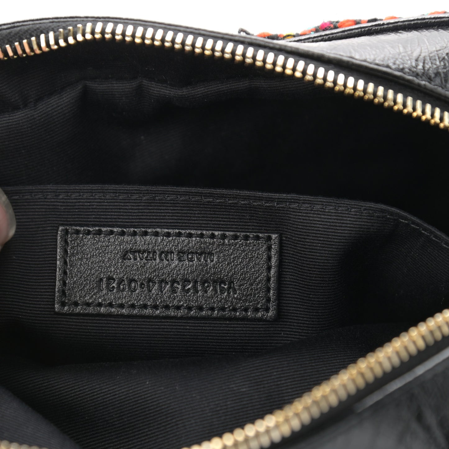 Tweed Calfskin Monogram Lou Camera Bag Black