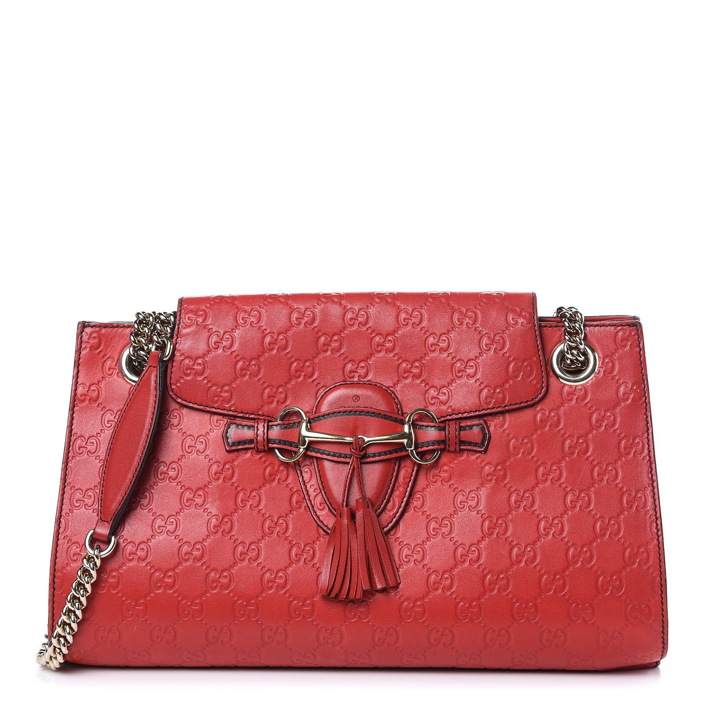 Guccissima Large Emily Chain Shoulder Bag Red