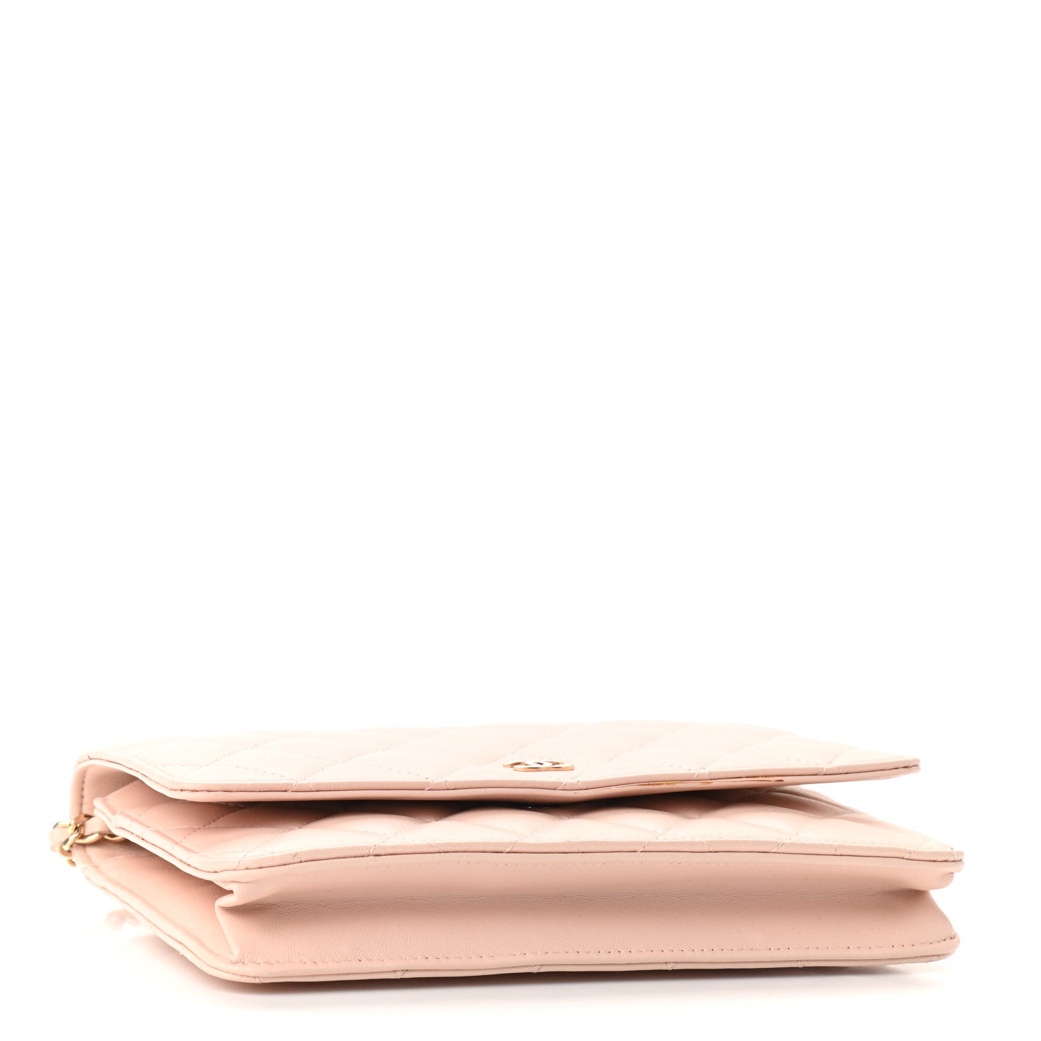 Chanel Lambskin Quilted Wallet On Chain WOC Light Pink 4 of 10