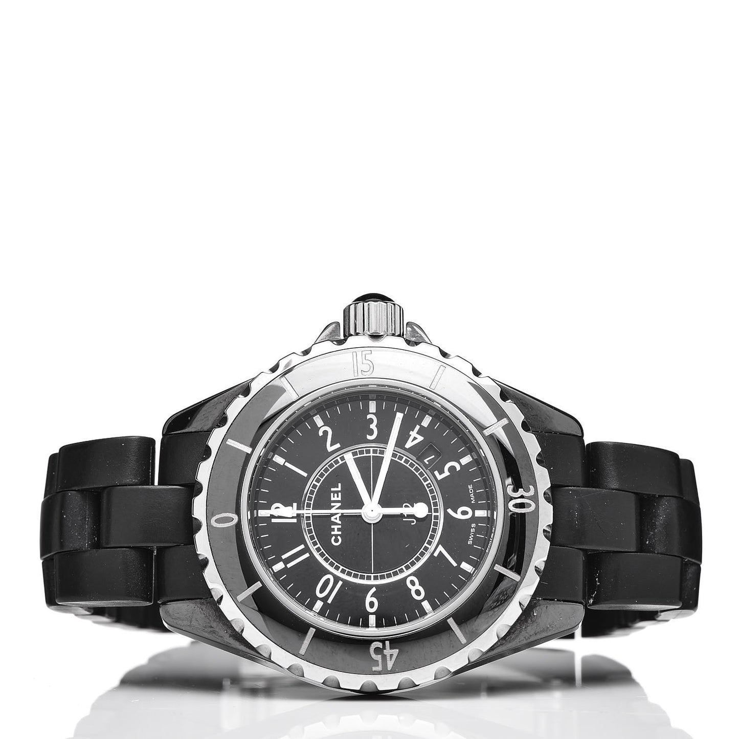 Stainless Steel Ceramic 33mm J12 Quartz Watch Black