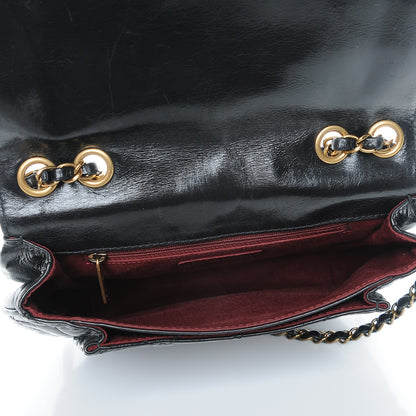 Chanel Glazed Calfskin Quilted Medium Bubble CC Flap Black 5 of 7