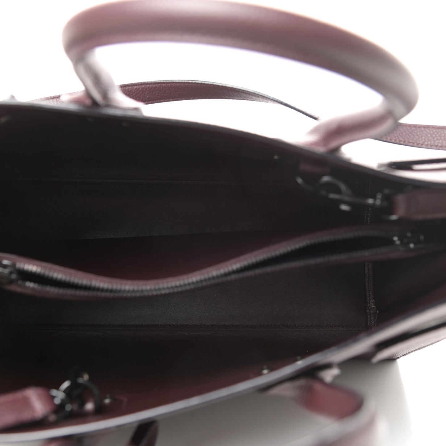Grained Calfskin Small Classic Sac De Jour Amaranto