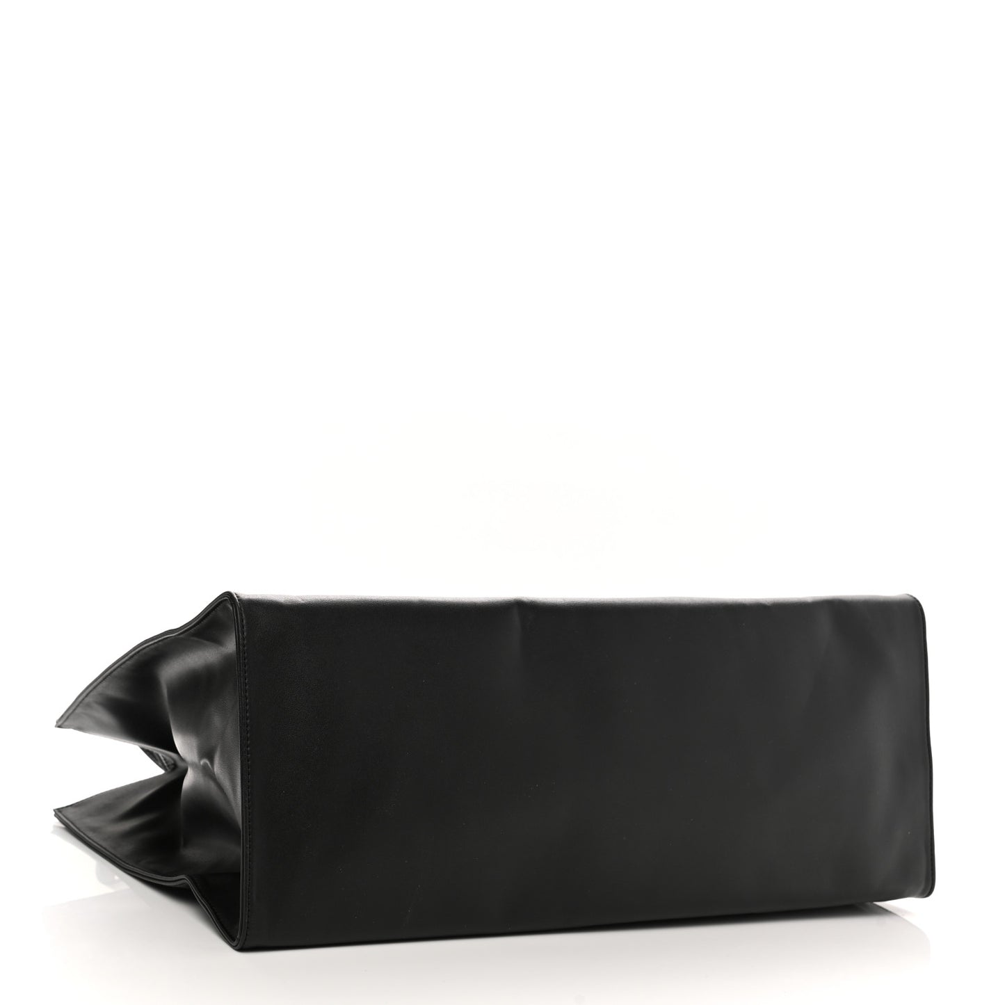 Vegan Leather Large Shopping Bag Black