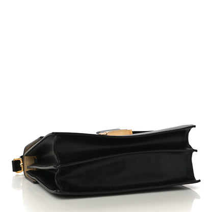 Fendi Vitello Liberty Bi-Color FF 1974 Embossed Chain Strap Kan U Shoulder Bag Black Maya 4 of 9