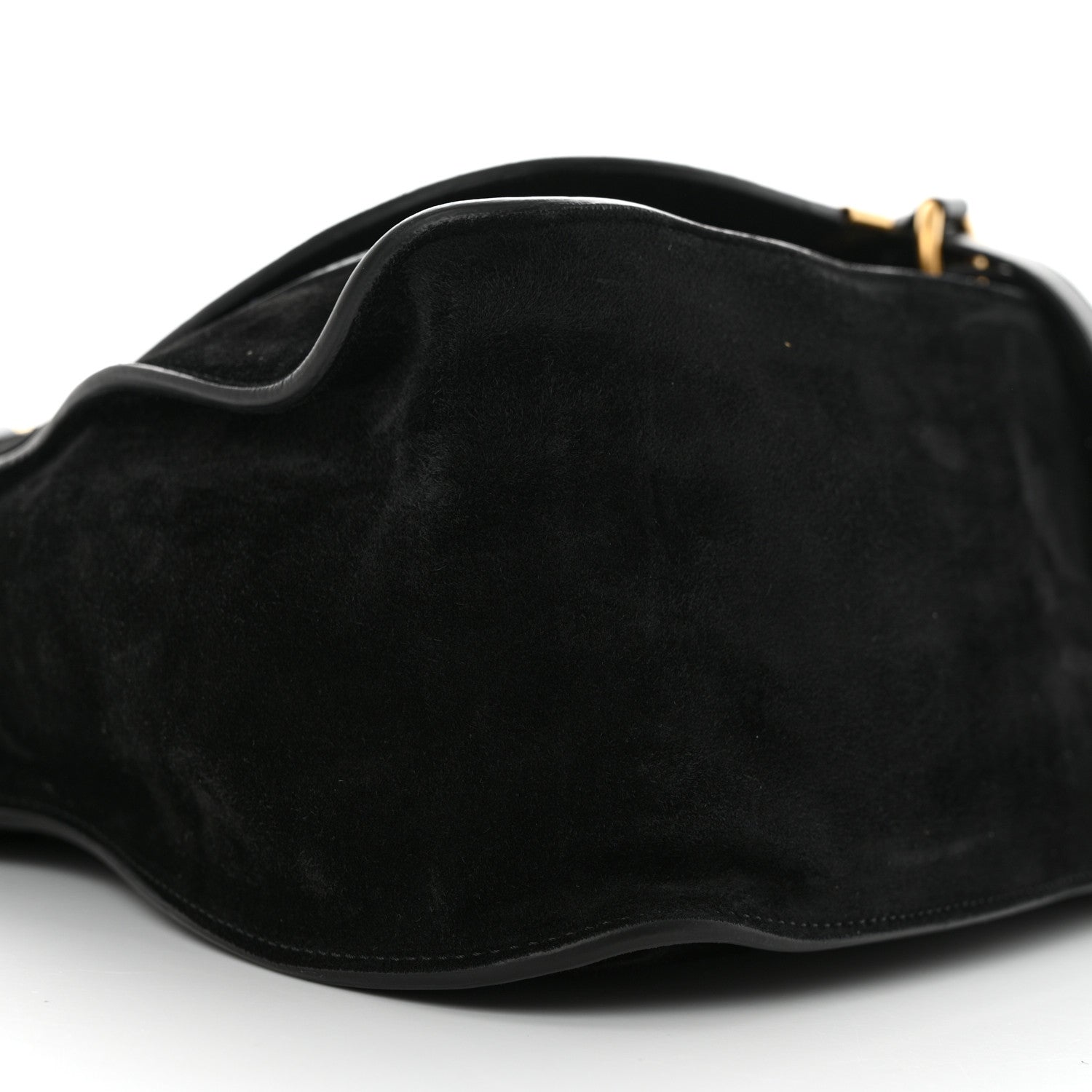 Chloe Suede Calfskin Braided Medium Marcie Double Carry Black 11 of 11