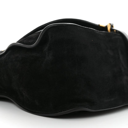 Chloe Suede Calfskin Braided Medium Marcie Double Carry Black 11 of 11