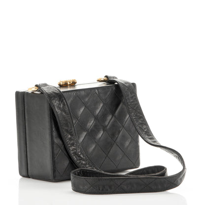 Chanel Lambskin Quilted Box Bag Black 3 of 7