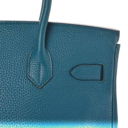 Hermes Taurillon Clemence Birkin 30 Cobalt 8 of 32