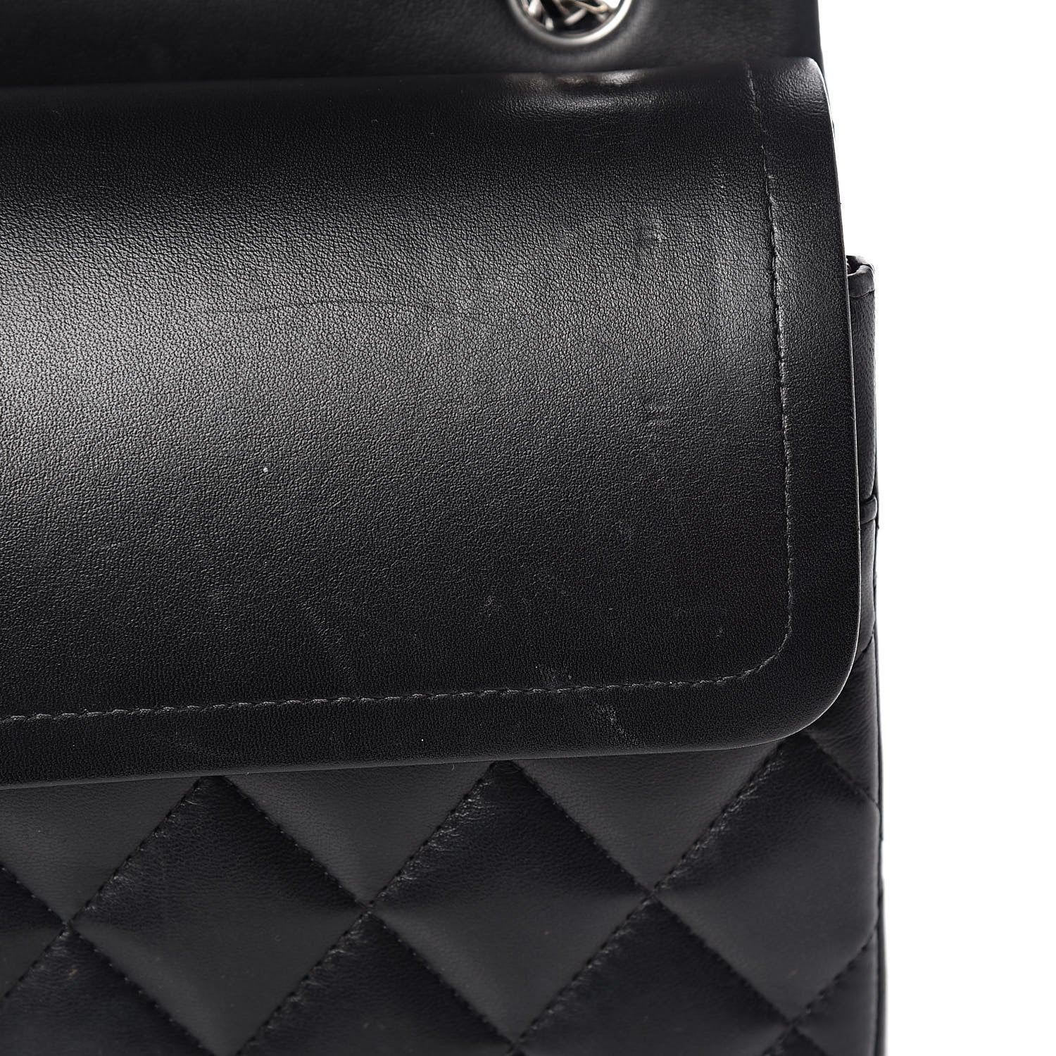 Chanel Lambskin Quilted Jumbo Double Flap Black 11 of 18