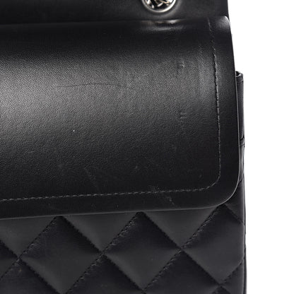 Chanel Lambskin Quilted Jumbo Double Flap Black 11 of 18