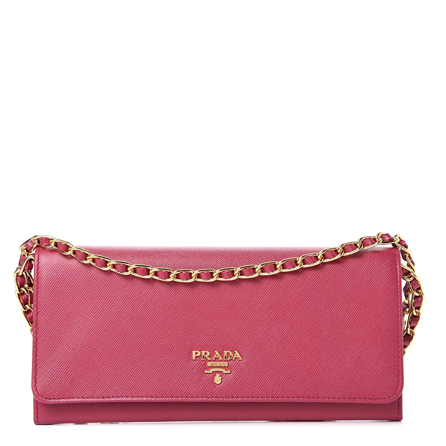 Saffiano Metal Oro Chain Wallet Ibisco