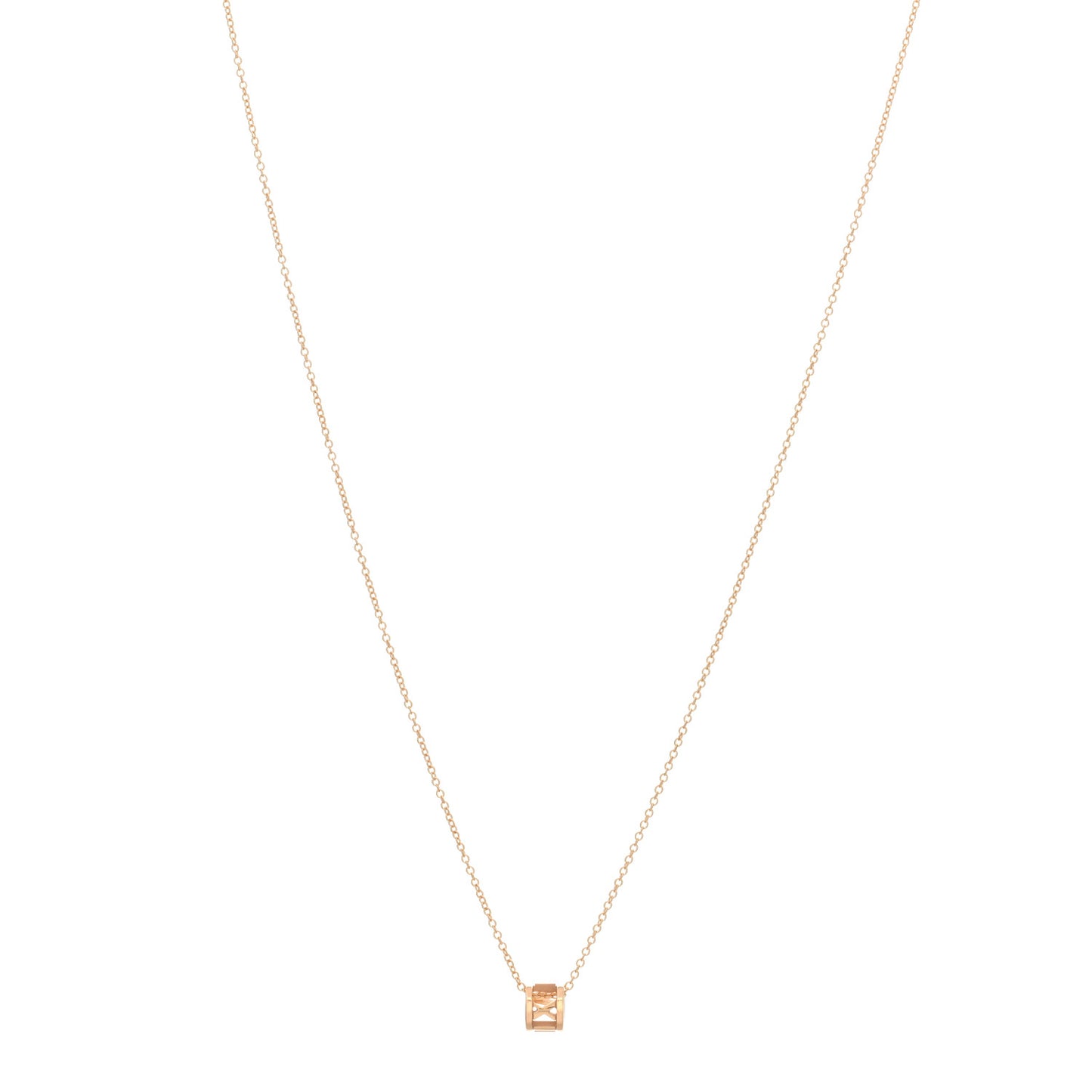 18K Rose Gold Atlas Open Pendant Necklace