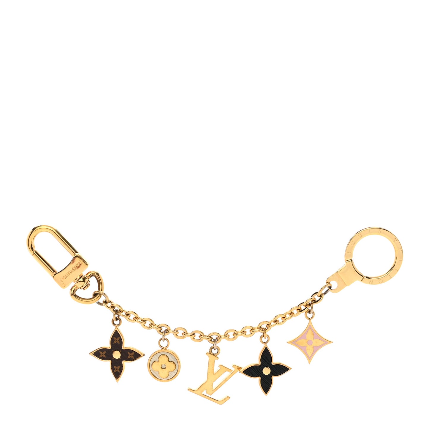 LOUIS VUITTON Monogram Spring Street Bag Charm Key Holder Gold
