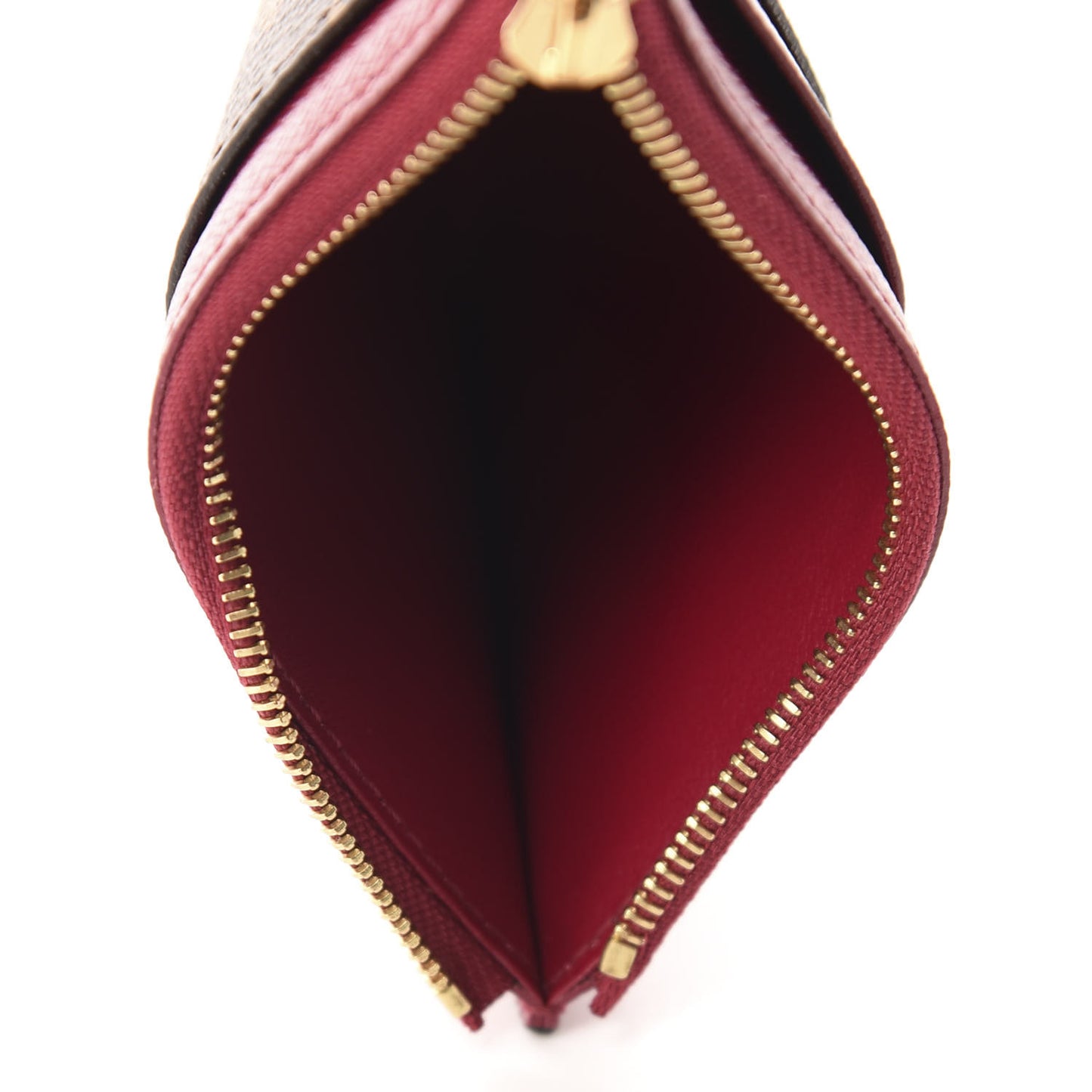Monogram Zipped Card Holder Fuchsia
