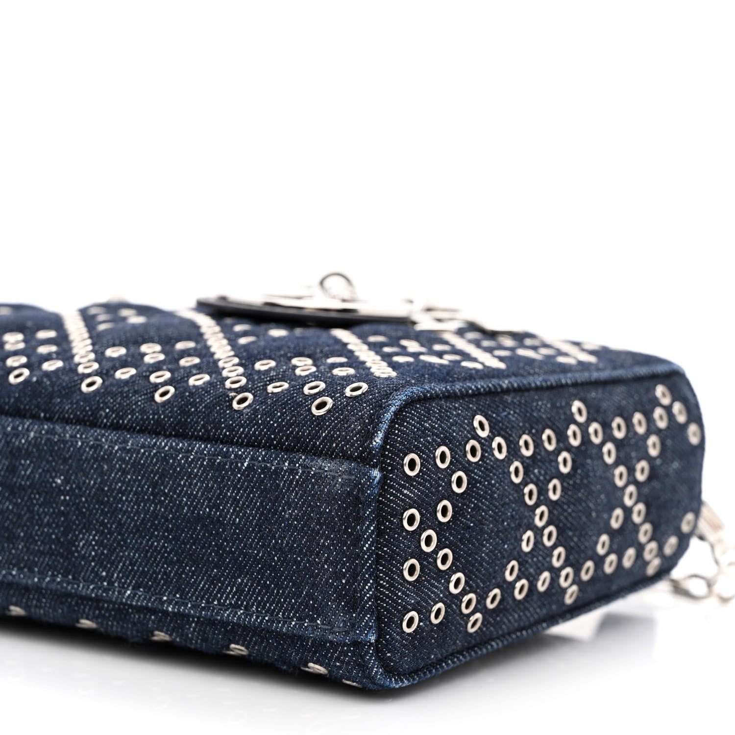 Christian Dior Denim Eyelet Lady D-Joy Blue 10 of 10