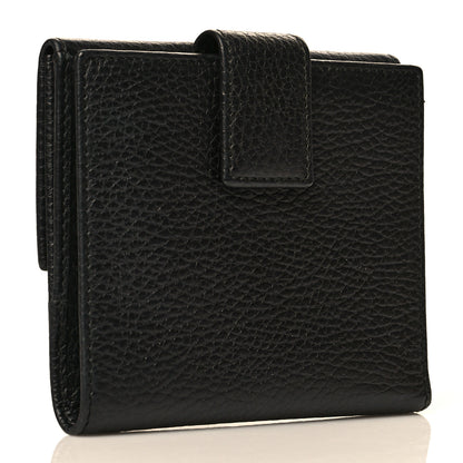 Gucci Dollar Calfskin Double G French Flap Wallet Black 3 of 8