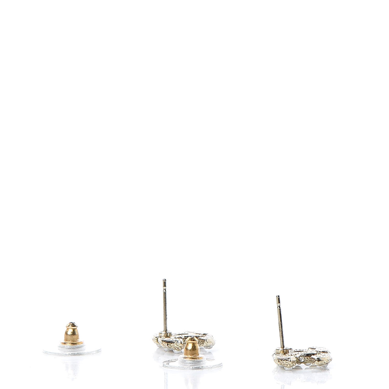 Chanel Pearl CC Earrings Light Gold 3 of 4