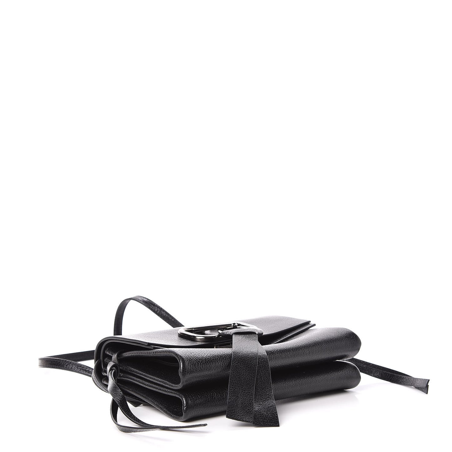 Calfskin Small VRing Crossbody Bag Black