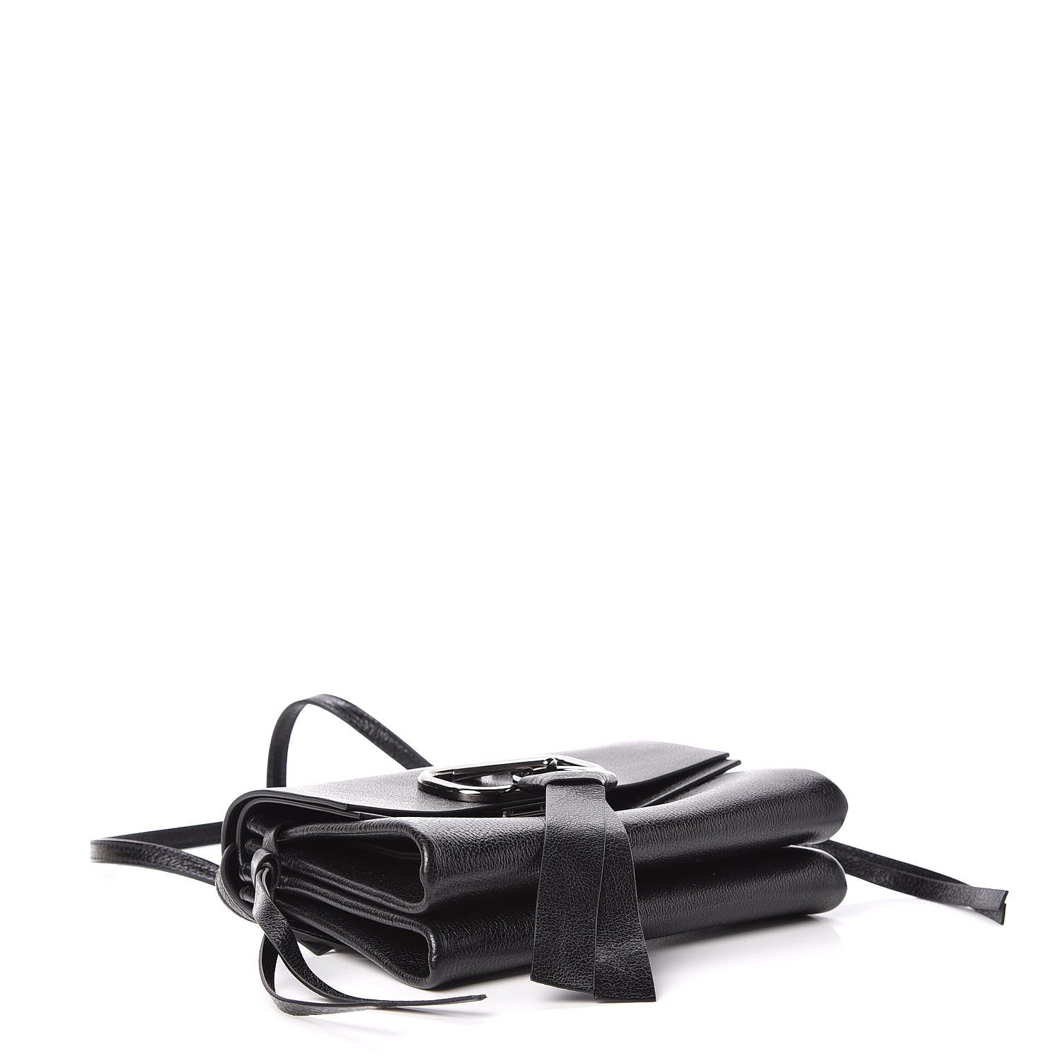 Valentino Garavani Calfskin Small VRing Crossbody Bag Black 4 of 11