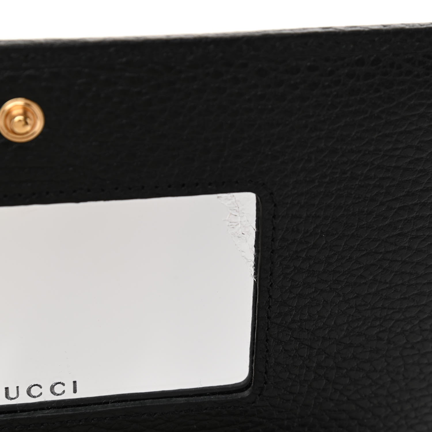 Gucci Calfskin Mini GG Marmont Chain Wallet Black 7 of 8