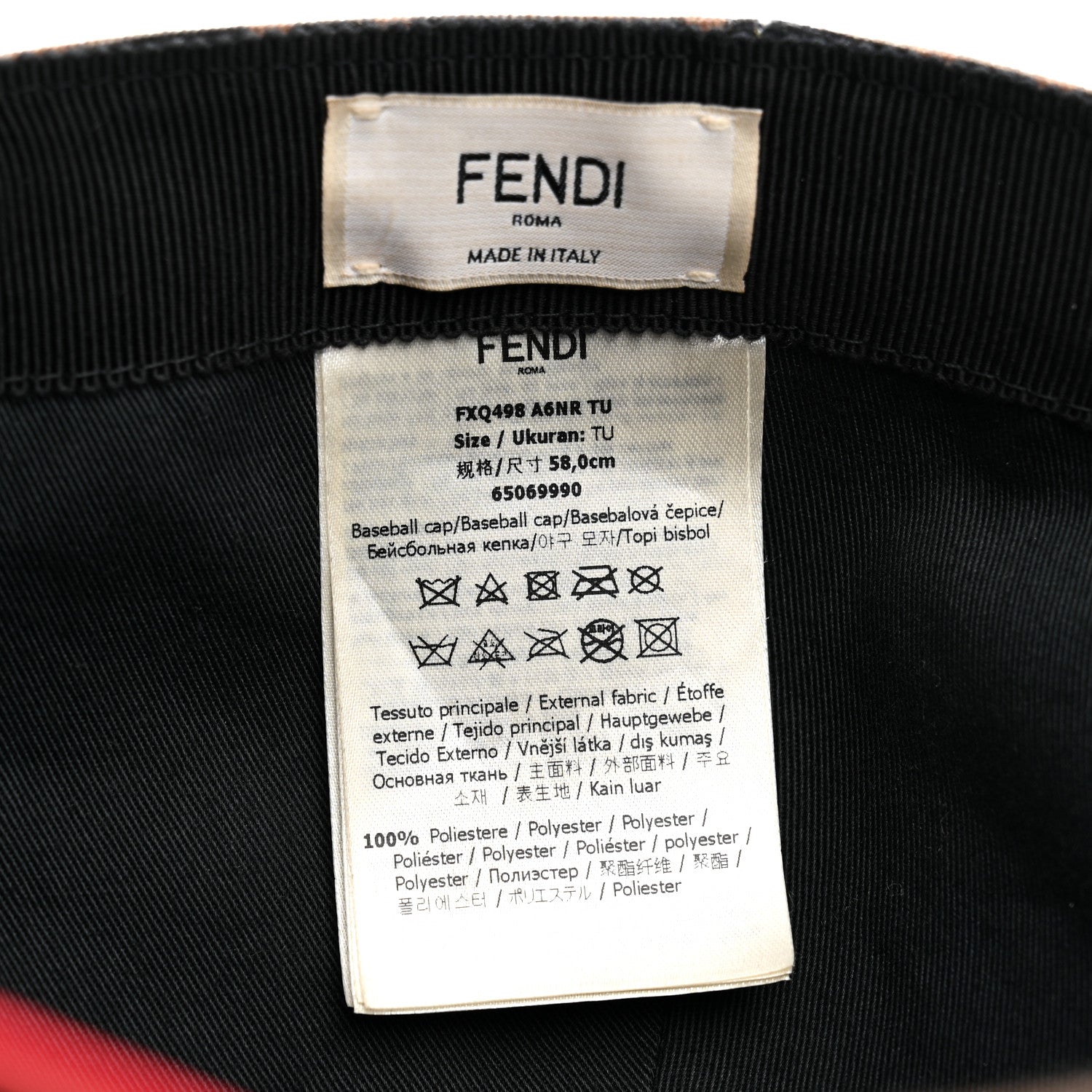 Fendi Canvas FF Reloaded Baseball Hat Tobacco Red 8 of 8