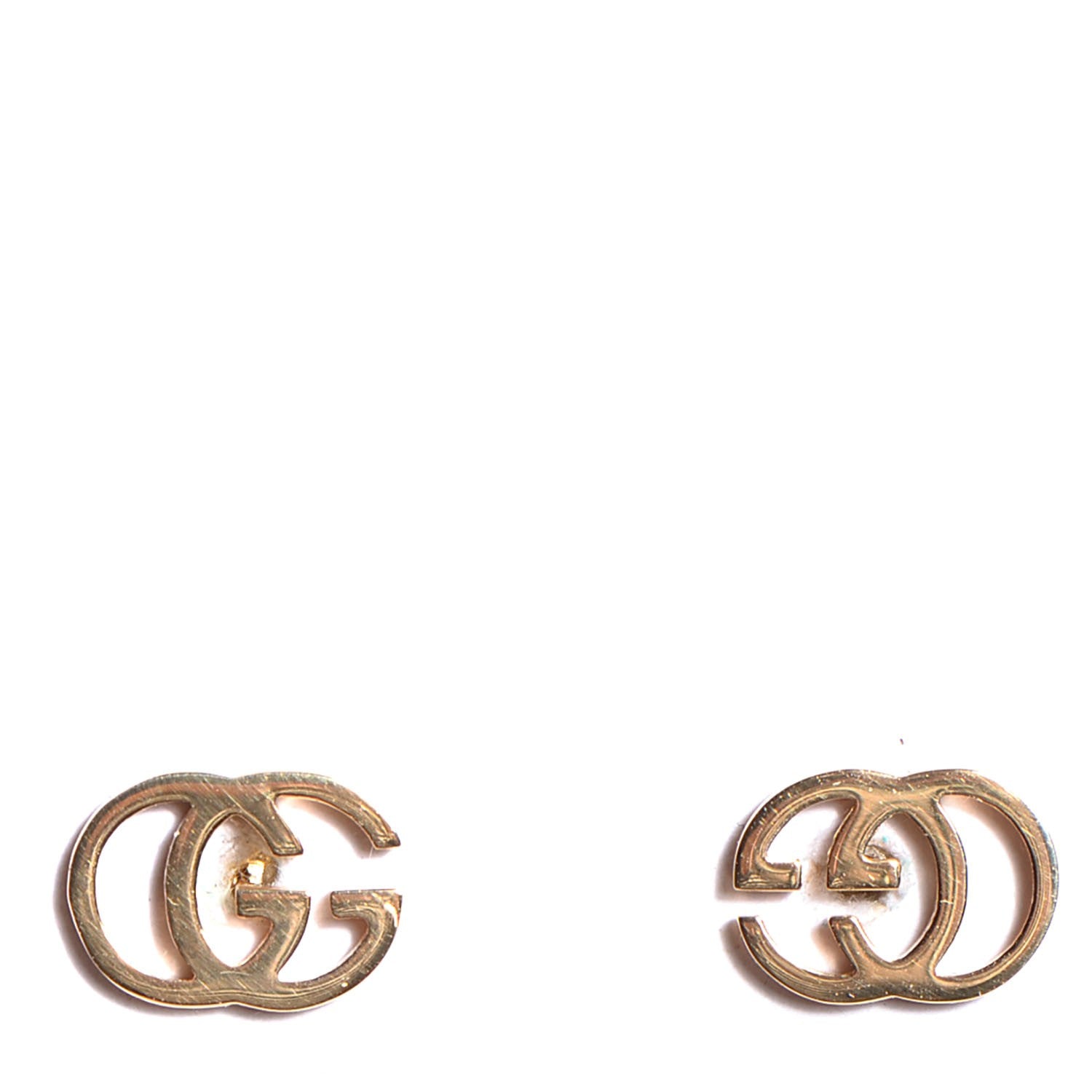 Gucci 18K Yellow Gold GG Tissue Stud Earrings 7 of 12