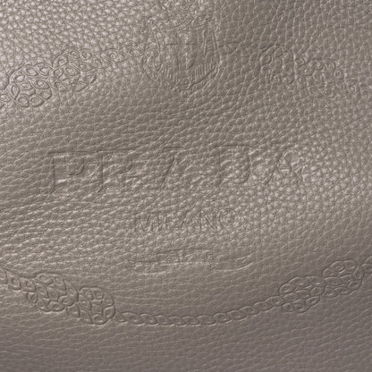 Prada Vitello Phenix Logo Hobo Argilla 11 of 11