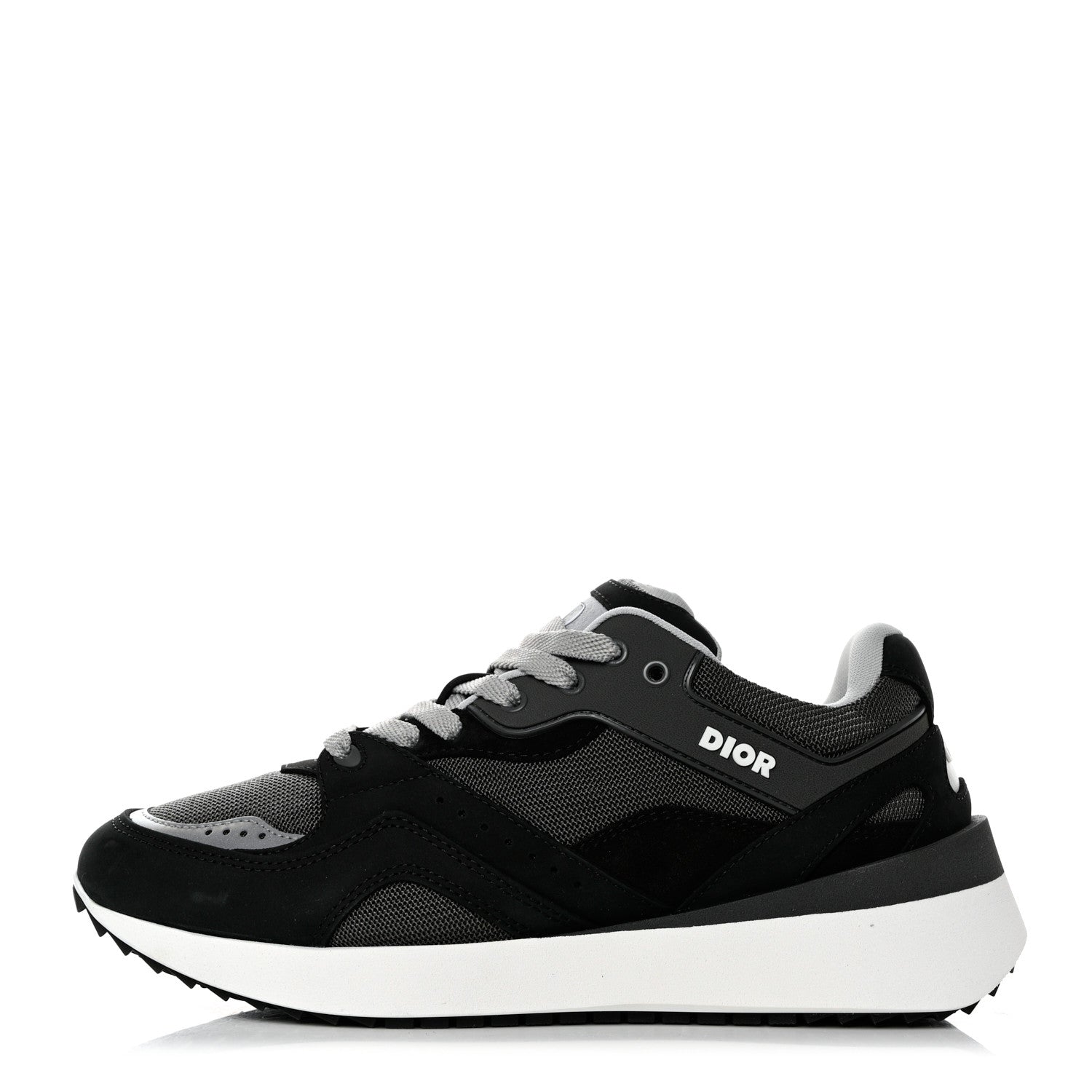 Christian Dior Technical Mesh Calfskin Womens B29 Sneakers 39 Black Grey 1 of 8
